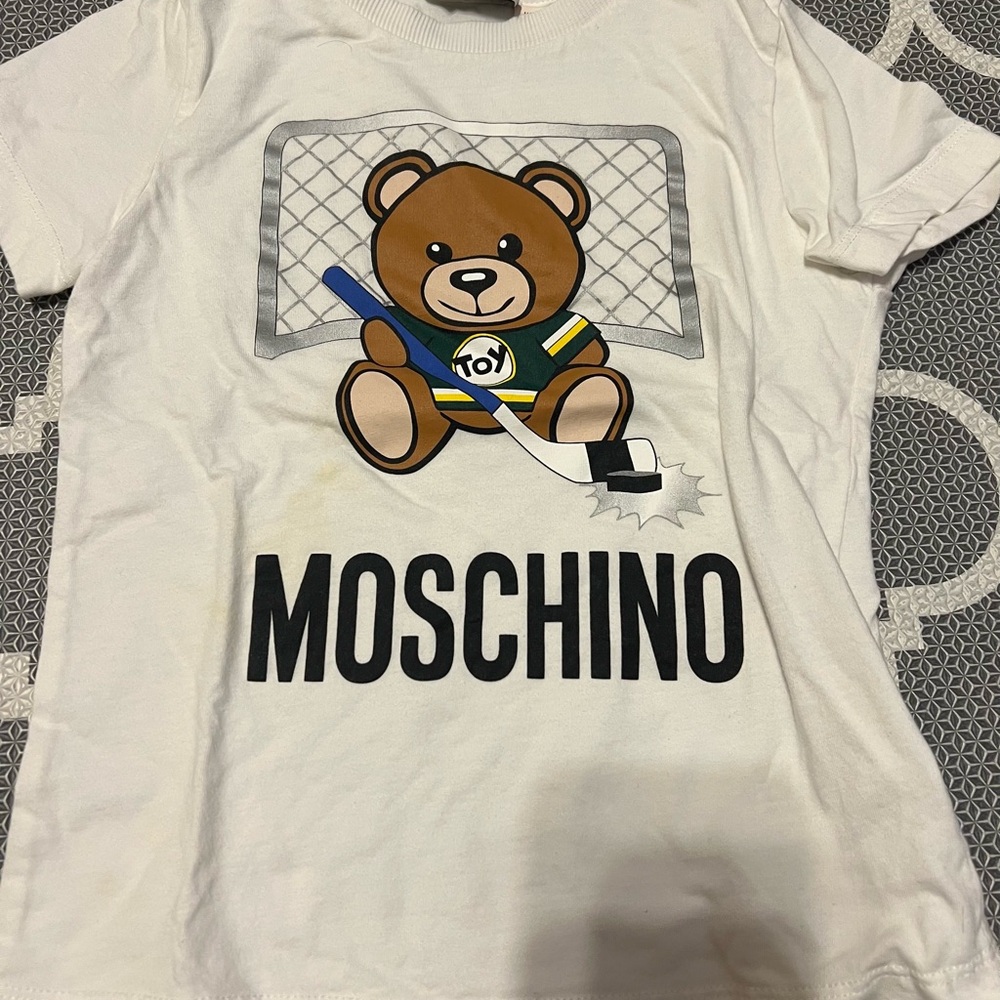 Moschino Kids White Graphic Tee